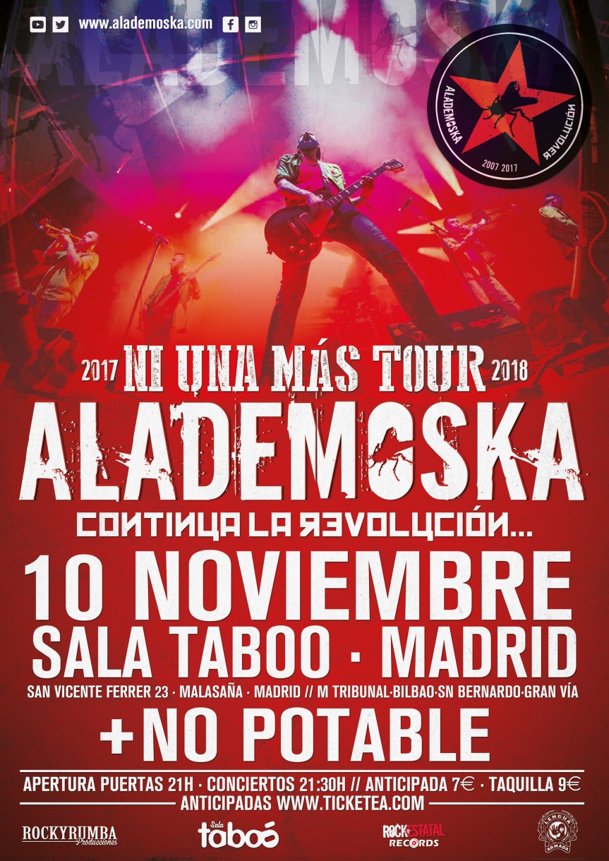 Alademoska en concierto Madrid Taboo