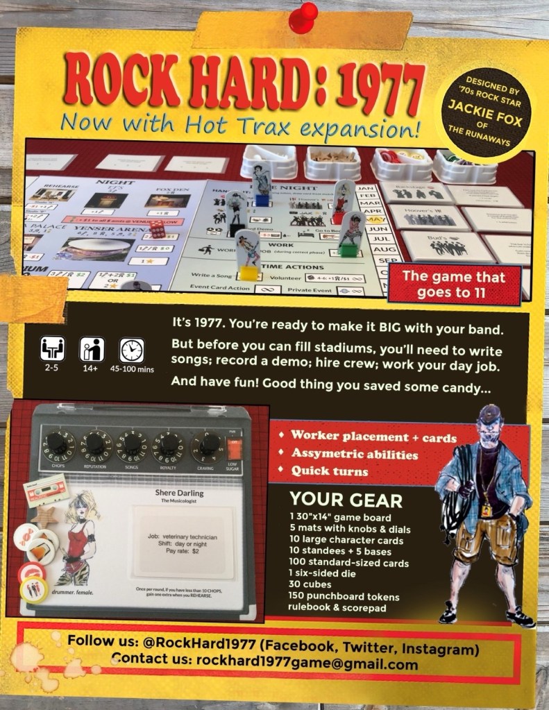 Componentes del juego de mesa Rock Hard